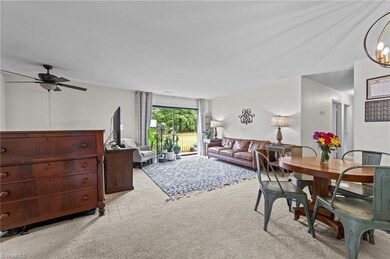 Open living room and dining
