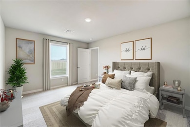 Spacious bedrooms and closets abound in this new home. *Virtually staged model home