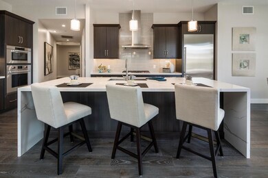 Kitchen Island with waterfall counter