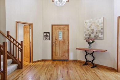 Enter through the bright grand foyer.