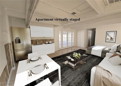 Apartment area, virtually staged