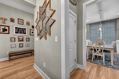 Pantry adjacent to kitchen and dining room.