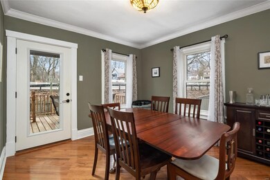 Dining room with door to the new deck.