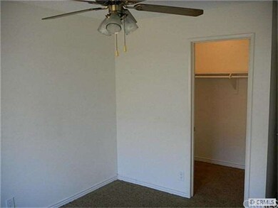 Bedroom fan light with walk in closet