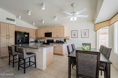Dining is open to kitchen