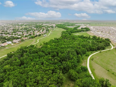 Aerial perspective of suburban area