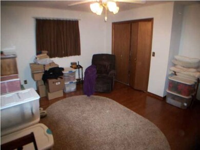 Master bedroom with hrdwood floors