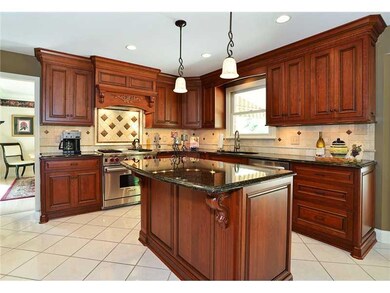 Kitchen. Newly remodeled cherry kitchen with custo