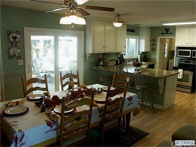 breakfast counter opening to the partial shot of t