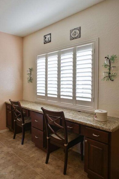 2 desks off of kitchen