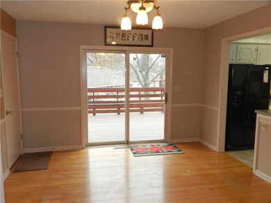 Formal dining room off of kitchen that walks out o