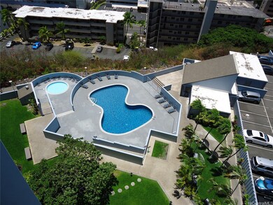 View of pool from unit