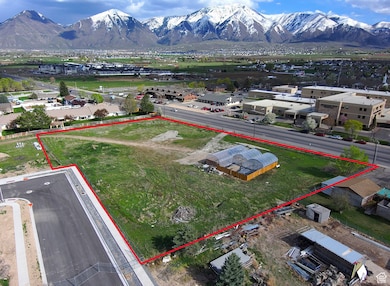 Aerial view featuring a mountain view