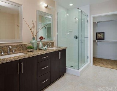 Master Bathroom with Custom Tile Floor, Stylish Ve