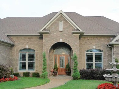 Elegant entrance. Irrigation system. Fountain in front remains.