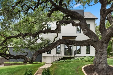 View of property hidden behind natural elements w