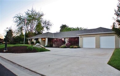 Circle drive way, two car garage