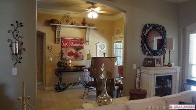 View of living room looking into nice breakfast no