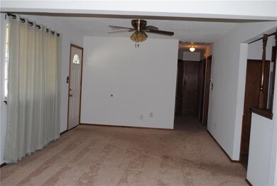 View from one end of living area