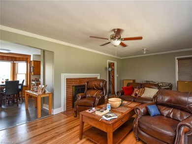 Nice flow from living room to kitchen