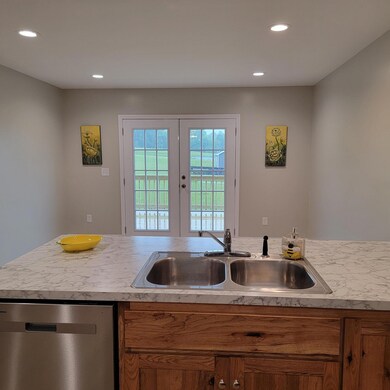 Kitchen open to Dining