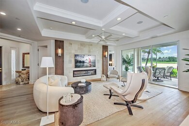 Main living area with Limestone feature wall, buil