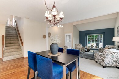Dinning room with view into living room