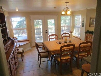 Dining room with large attached deck for entertain