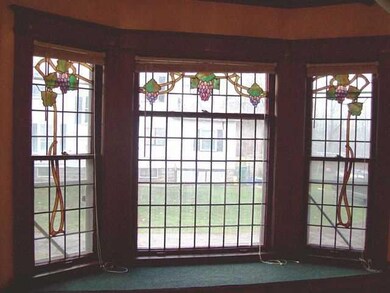 Dining Room dining room w/original stained glass w