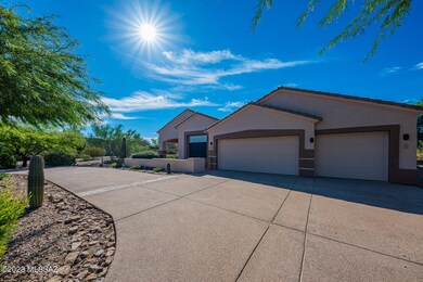 3 car garage and courtyard