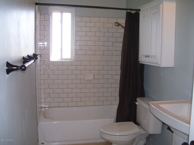 Hall bath with subway tile
