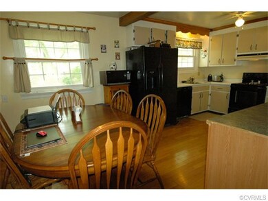 Dining area of the 22x11 eat in kitchen