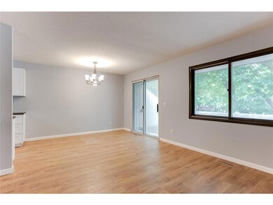 Dining room with new patio door opens to the deck 