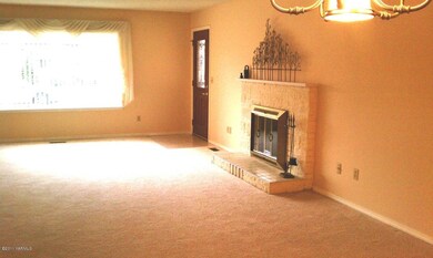 living room w/ fireplace
