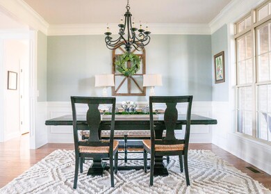 Large dining room just off the foyer