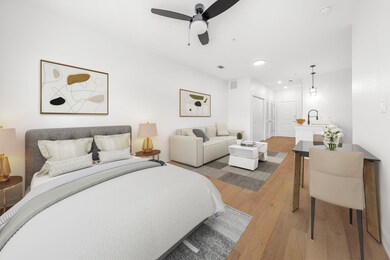 Bedroom with visible vents, light wood-style floo