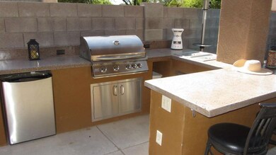 Built in BBQ and Refrigerator