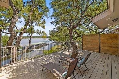 Deck featuring a water view