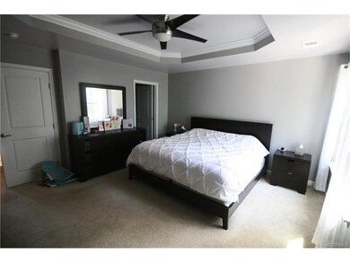 Master bedroom with tray ceiling