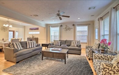 Full view of Living room with lots of seating