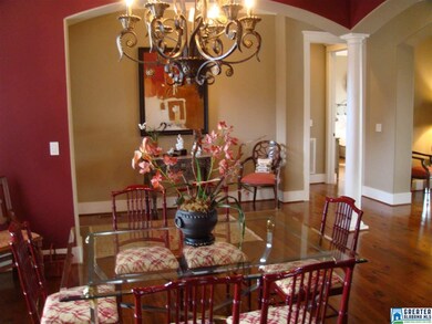 Notice the double arches and high ceiling separati
