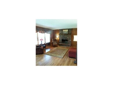 Beautiful hardwood floors in living room.