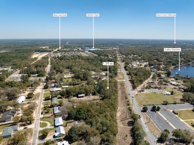 Aerial faciing E with labels