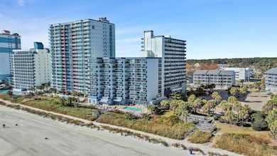 View of urban area featuring a pool