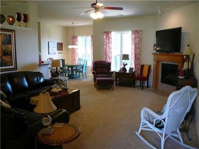 Living Room. This Large Living Room has a Gas Log 