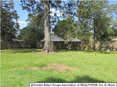 Fenced backyard