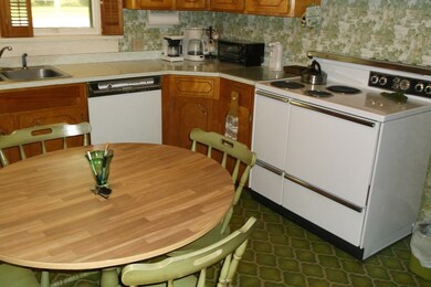 Large kitchen with dining