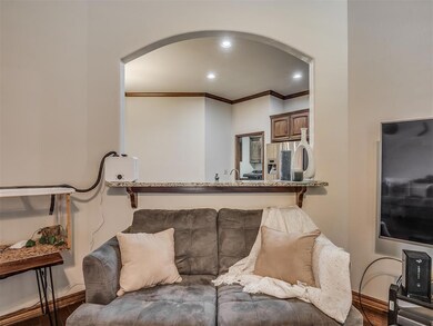 Window into kitchen