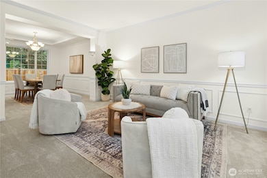 Elegant chair railings & lots of natural light