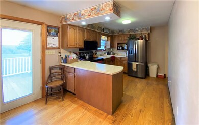 Spacious kitchen with island.